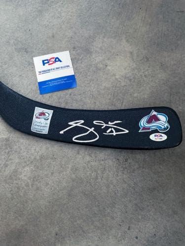 ג'ו סאקיץ 'קולורדו מפולת מפולת סטנלי גביע חתימה חתום הוקי מקל W/PSA COA - מקלות NHL עם חתימה