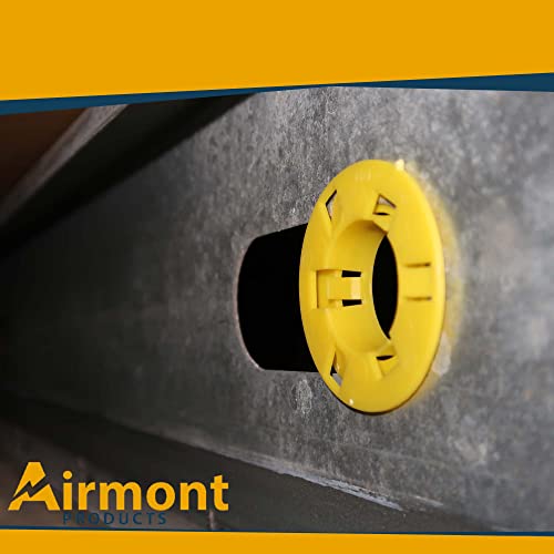 מוצרי Airmont AP-12033 תותבים פלסטיים לסטודי מתכת, צהוב, חור בגודל 1.3 אינץ