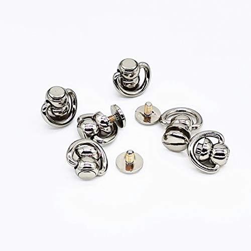 חתיכות כפתור מסמרות טבעת ראש טבעת כפתור בורג בורג עם בורג לאמנות מלאכת מלאכה של DIY תיק ארנק
