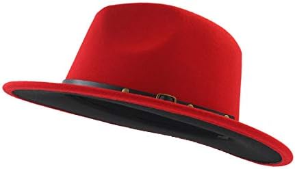 אדום פנמה כובע מזדמן טון שני צמר נשים כובע פדורה ג ' אז כובעי גברים רחב תחתון בייסבול כובעי מעטפת כובע