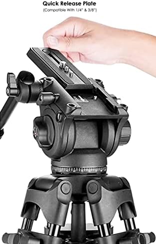 אלומיניום קוואד צינור מקצועי 72 חצובה עבור Canon EOS Rebel T5