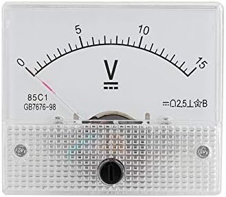 לוח המתח הנוכחי, לוח המדידה של Voltmeter זרם אנלוגי DC, דיוק 2.5, עשוי מפלסטיק, לבדיקת ניסוי/בית