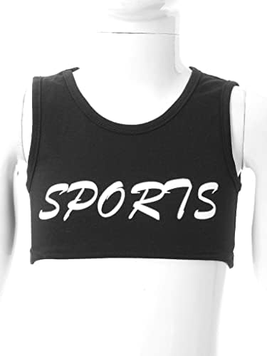 TTAO בנות אימונית קיץ אתלטית 2 תלבושות יבול גופיות עם חותלות הגדרת ספורט אימון יוגה