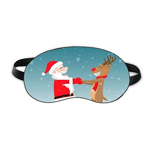 חג המולד של סנטה קלאוס איילים פסטיבל שינה מגן עיניים רך לילה כיסוי צלל עיניים