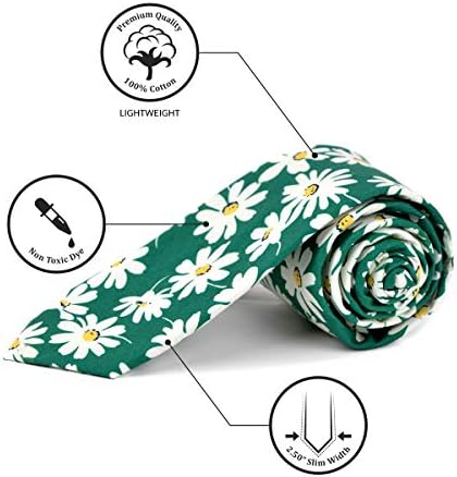 עניבות פרחוניות כותנה סקיני של גברים + עניבות חתונה & מגבר; עניבות האביב! עניבה פרחונית מושלמת לגברים.