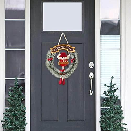 גרלנד לאח מנטל 10 אינץ 'מחטים חג המולד מיני תליון שלג דלת בית תלייה קישוטים לחג יצירתי חורפי