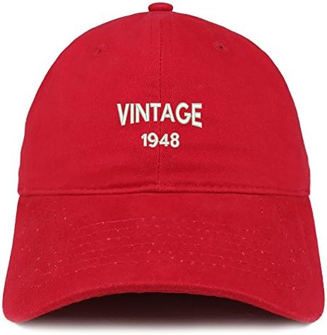 טרנדי הלבשה חנות קטן בציר 1948 רקום 75 יום הולדת מתכוונן כותנה כובע