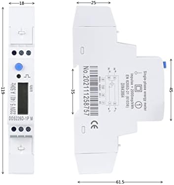 WTUKMO 1P M LCD 50/60 הרץ מד אנרגיה DIN-RAIL חד-פאזי מדר אנרגיה 40A 45A 110V 120V 220V 230V 240V