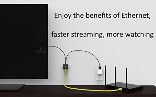 מתאם Ethernet כבל-אש עבור WiFi TVSticks & Streaming Media נגני מדיה