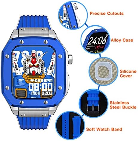 סגסוגת Housy Watch Watch Strap עבור Apple Watch Series 8 7 6 5 4 SE 45 ממ 42 ממ 44 ממ מסגרת מתכת