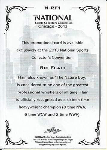 Power Play Sports Ric Flair מגרש 10 קלפים אספנות - Leaf VIP 2013 N -RF1
