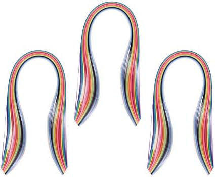 רצועות רצועות נייר ריפיות 24 צבע אוריגמי DIY מלאכת יד רצועות רצועות - סט אורגאמי 5 ממ