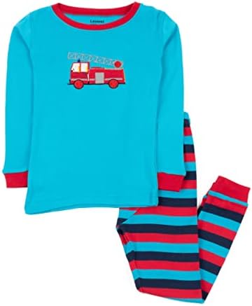Leveret Kids & Thudling Pajamas Farbage Truck Rath Boys 2 חלקים PJS סט כותנה