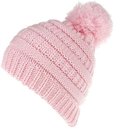 ילדים ילדים תינוק כובע כפה סרוג צמר רך עבה - הגן על אוזניים לכובע כדור סתיו וחורף טרנדי וחורף
