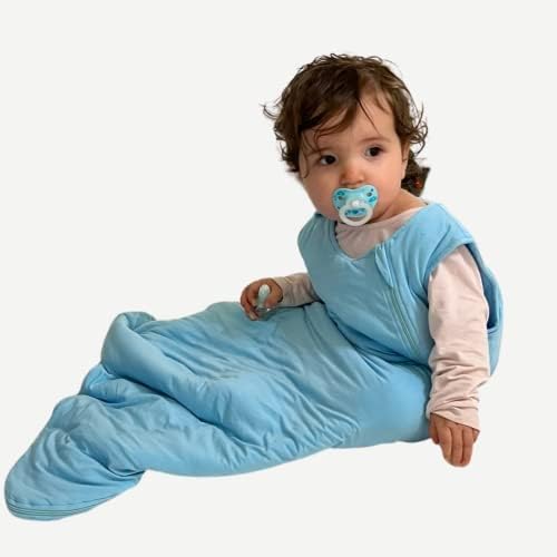 שמיכה לבישה של Todatire Baby למשך 0-36 חודשים, שק שינה לתינוק ונערה, במבוק אורגני שינה שינה, 1.0 TOG