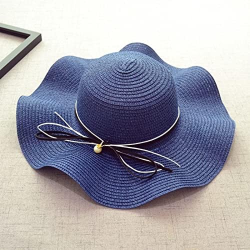 כובעי מגן חוף מתקפל להפשיל שמש כובע עד 50 + כובעי נשים קיץ רחב קש כובע קיץ שמש כובעי תקליטונים חיצוני
