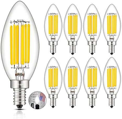אור 6 וואט ניתן לעמעום מנורת לד 5000 קראט אור יום לבן, 70 וואט שווה ערך 700 ל מ, ה12 נורות נימה לד בסיס,