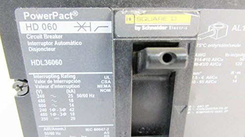 שניידר אלקטריק 600 וולט 60-AMP HDL36060 מקרים מעוצבים מפסק 600V 60A