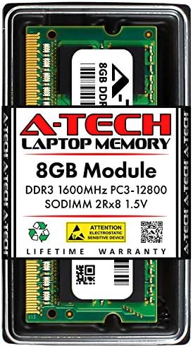 זיכרון זיכרון A-Tech 8GB עבור HP 15 Series 15-G012DX-DDR3 1600MHz PC3-12800 Non ECC SO-DIMM 2RX8