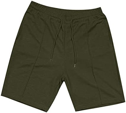 מכנסיים קצרים של Wenkomg1 ספורט לגברים, ריצה סולידית עם גזעי גזעים אימון אתלטי מכנסי כושר קצרים מכנסיים מותניים