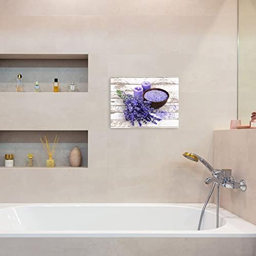 קיר אמבטיה אמנות קיר סגול לבנדר נושא פרחים מודרניים ציור תמונות לעיצוב קיר בחדר שינה וינטג 'יצירות אמנות
