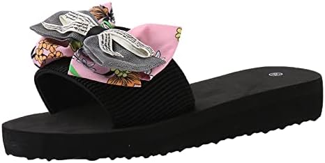 נעלי פלטפורמת WASERCE נשים כפכפים נעלי בית קיץ לנשים נשים נעלי בית גלגלות פתוחות פרחים סנדלים בוהמיים נעליים