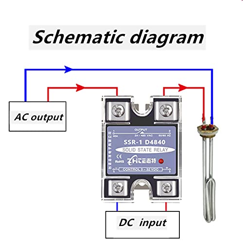 Laituods שלב יחיד ממסר מצב מוצק SSR-1D4825 DC קלט 3-32V, פלט AC 24-480V, DC בקרת AC מתאימה לחימום, תאורה, ציוד