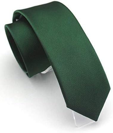 ג 'מייגינס 2.4 מוצק צבע סקיני עניבת כיס כיכר עם עניבת קליפ סטים לגברים