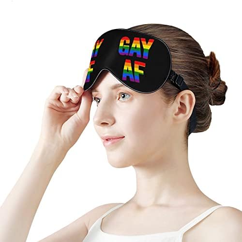 FunnyStar LGBT גאווה הומוסקסואלית AF מכסה עין שינה רכה לכיסוי עיניים ישן בלוקים מושלמים אור עם רצועה מתכווננת