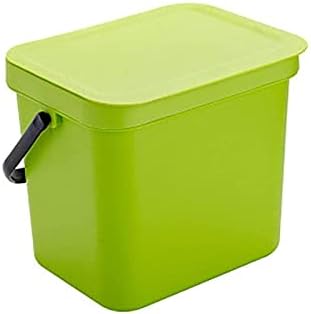 מטבח קיר רכוב מלבני אשפה יכול סל פח אשפה עם מכסה לשימוש ביתי,פסולת סל אשפה יכול סל/ירוק/22.5איקס 22.5איקס