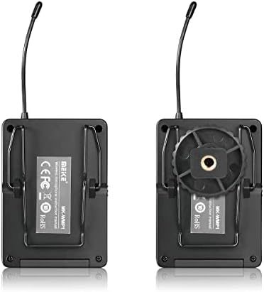 Meke Mk-WMP1 UHF omni-dinectional lavalier מיקרופון עם 6 ערוצים התואמים ל- Sony או למצלמות וידאו אחרות