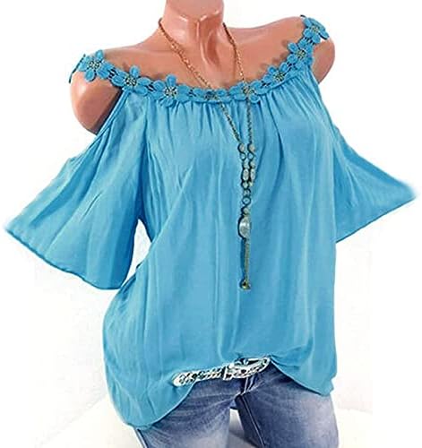 קיץ חולצות לנשים כושר רופף חולצות טרנדי מקרית כיכר צוואר לנשימה בציר ארוך שרוול פסים
