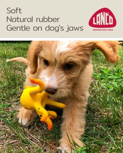 תמנון קטן צעצוע של כלב צועק גומי טבעי ללא עופרת ללא כימיקלים עומדים בתקני בטיחות זהים לצעצועים