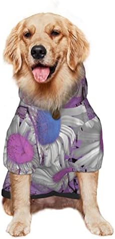 סוודר בגדי חיות מחמד של קפוצ'ון כלב גדול סוודר בגדי חיות מחמד עם כובע עם מעיל תלבושת חתולים