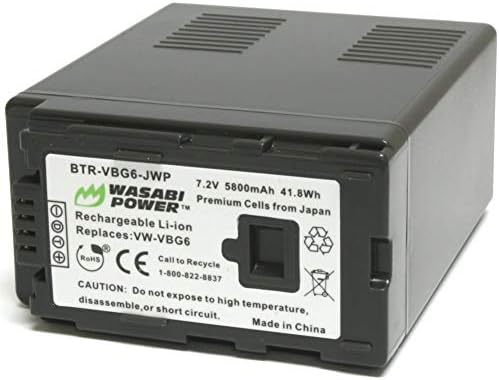 סוללת חשמל Wasabi עבור Panasonic VW-VBG6