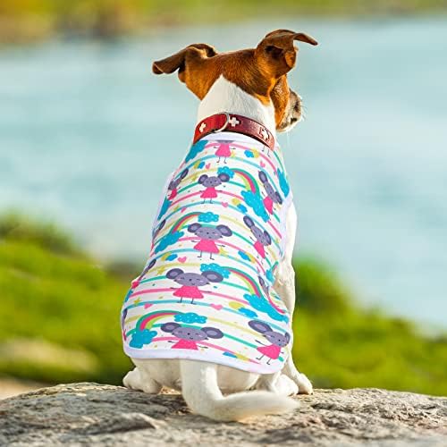 10 חתיכות גדול יפה גור חולצות הדפסת כלב בגדים לנשימה לחיות מחמד קריקטורה כלב חולצה בגדי סווטשירט
