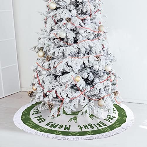חצאית עץ חג המולד, צללית כלב חג המולד בגודל 30 חצאית עץ חג המולד עם ציצית, מחצלת בסיס עץ חג המולד, חצאית