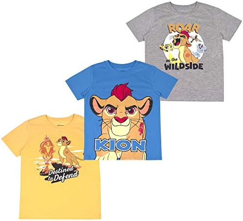 דיסני בנים 3-מארז חולצות: מגוון רחב כולל מלך האריות, מכוניות, מיקי מאוס