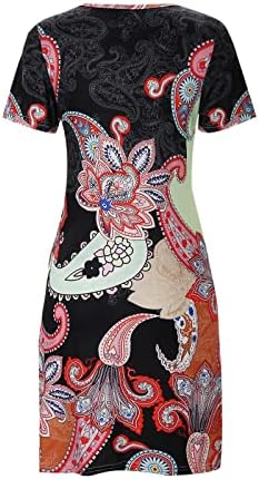 Miashui נשים פלוס שמלות בגודל גודל של נשים שרוול קצר חולצת טשט