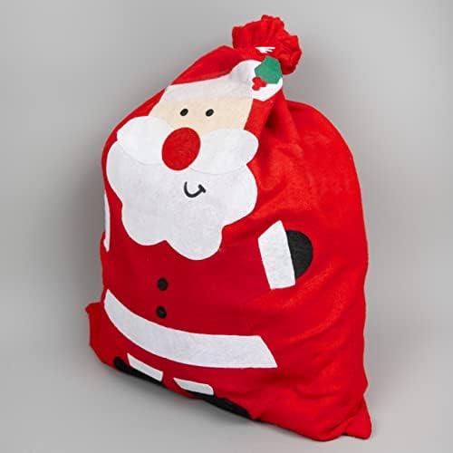 Shatchi גדול 50 x 60 סמ אבא סנט סנטה שק תיק גרב אדום מציג קישוטי אביזרי חג המולד של צעצועי חג המולד ממתקים