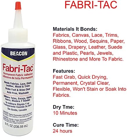 Beacon Fabor Fabri-TAC דבק קבוע, 8 גרם אקדח הדבק בבקבוק!