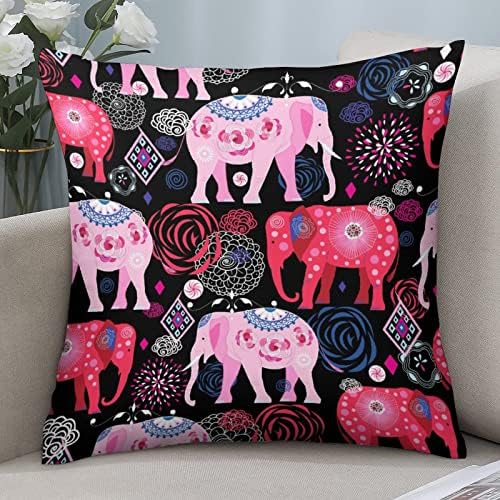 פילים יפים זורקים כיסויי כריות עם רוכסן כריות כריות מרובעות מגן לספת מיטה סלון