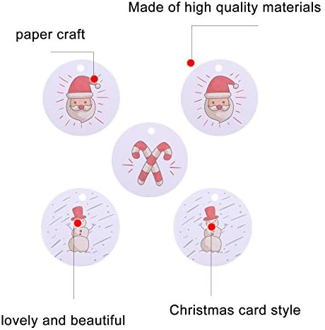 Bestoyard 300PCs תגיות נייר לחג המולד רישום צבעוני תגיות תגי נייר כרטיסי נייר כרטיסי תווית מתנה תגי מתנה