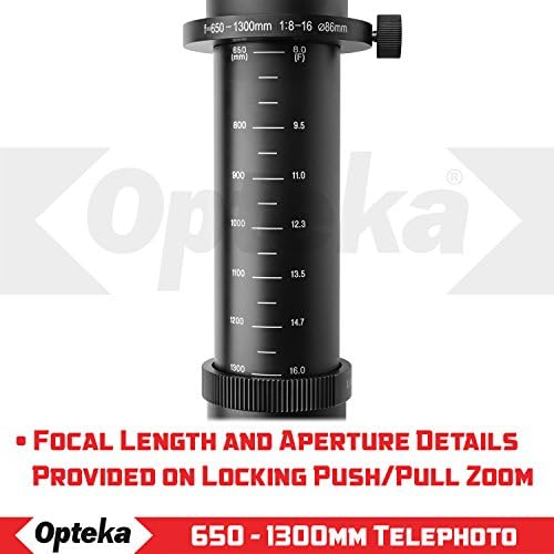 Opteka 650-2600 ממ f/8 עדשת זום טלפוטו בהגדרה גבוהה במיוחד עבור Fuji X-A5 X-T20 XF10 X70 X-A5 X-T100 X-T3