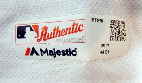 2019 פיטסבורג פיראטים ישו Liranzo 60 משחק הונפק אנדרטת ג'רזי לבן 150 - משחק השתמשו ב- MLB גופיות