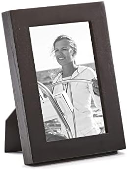 מתנה 094976 מסגרת צילום שחורה, מחזיקה בתצלום 4 x 6, אורך 7.6 אינץ ', פולאוניה, MDF, נייר וזכוכית