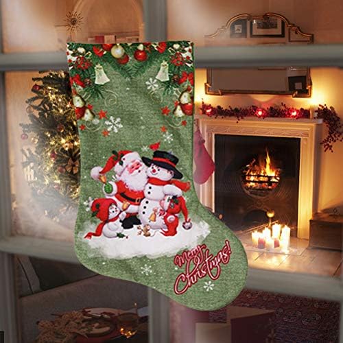 Besportble חג המולד ירוק גרב ירוק מקסים עץ חג המולד דלת קיר קיר מקשרים קישודים מתנות סוכריות מעדיפות תיק