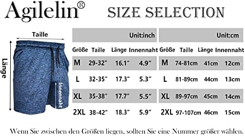 מכנסיים קצרים אתלטים של Agilelin גברים בגודל 5 אינץ