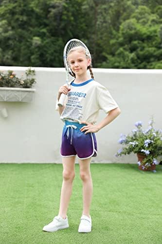 בנות מכנסי ריצה דולפין קיץ פעיל ספורט מכנסיים קצרים מהיר יבש לוח קצר לשחות מכנסיים קצרים עם שרוך 7-12