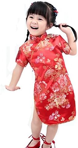 Hooyi פרחוני Qipao תינוקת פוני צ'אונגסאם ילדים לבוש אינפנטיס צ'י-פאו